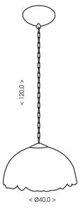 Brilagi - Tiffany vitrážový luster na reťazi SIENNA 1xE27/60W/230V priemer 40 cm