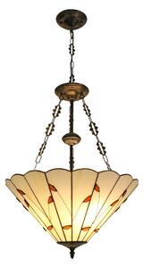 Brilagi - Tiffany vitrážový luster na reťazi FOLIA 3xE27/60W/230V priemer 50 cm