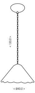 Brilagi - Tiffany vitrážový luster na reťazi FOLIA 1xE27/60W/230V pr. 40 cm