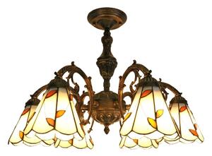 Brilagi - Tiffany vitrážový prisadený luster FOLIA 6xE27/60W/230V pr. 60 cm