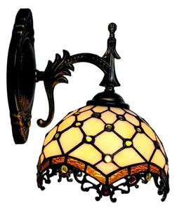 Brilagi - Tiffany vitrážová nástenná lampa Slonovinová 1xE14/40W/230V
