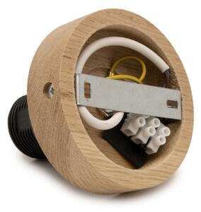 Brilagi - LED prisadený luster CERIA WIRE 1xE27/40W/230V 40x56 cm bronz/dub
