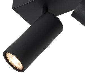 Moderné stropné bodové svietidlo čierne 4-svetlové nastaviteľné - Renna