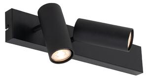Moderné stropné bodové svietidlo čierne 2-svetlo nastaviteľné - Renna