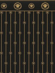 A.S. Création | Vliesová tapeta na stenu Versace 6 79131-2 | 0,53 x 10,05 m | čierna, zlatá
