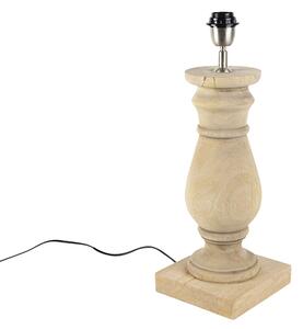 Vidiecka stolná lampa bez tienidla z prírodného dreva - Catnip