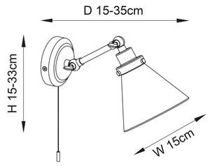 Endon 93854 - Kúpeľňové nástenné svietidlo FARADAY 1xG9/3W/230V IP44 zlatá