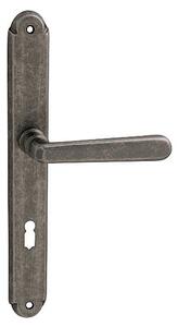 Dverové kovanie MP NI - ALT WIEN Štít (OGA - Antik šedá), kľučka-kľučka, Otvor pre obyčajný kľúč BB, MP OGA - Antik šedá, 72 mm