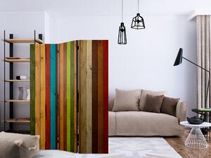 Artgeist Paraván - Wooden rainbow [Room Dividers]