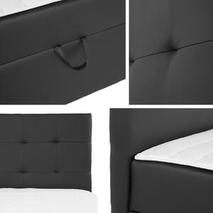 Moderná box spring posteľ Lipari 180x200, čierna