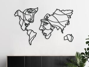 Drevko Umelecká Mapa sveta na stenu - Dve tváre