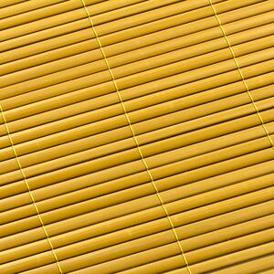 DEMA Clona na plot, bambusová rohož z PVC 120x500 cm, žltá