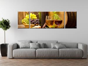 Gario Obraz na plátne Červené a biele víno Veľkosť: 170 x 50 cm
