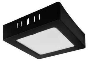 LED prisadený stropný panel – štvorec, 6 W, 660 lm, čierny