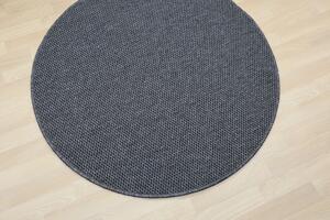 Vopi koberce Kusový koberec Nature antracit kruh - 160x160 (priemer) kruh cm