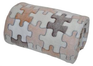 Axin Trading s.r.o. Mikroplyšová deka, puzzle