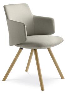 LD SEATING - Dizajnová stolička MELODY MEETING 360-D s drevenou podnožou