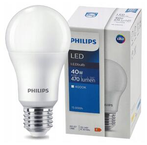 LED žiarovka E27 PHILIPS 4,9W 470lm 4000k - neutrálna biela