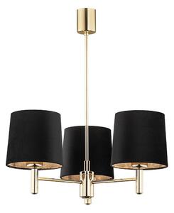 Brilagi - Závesný luster na tyči MONTE 3xE27/15W/230V čierna/zlatá