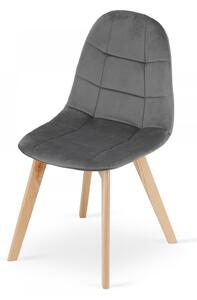 SUPPLIES BORA jedálenská stolička v škandinávskom štýle - šedá farba