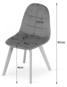 SUPPLIES BORA jedálenská stolička v škandinávskom štýle - čierna farba