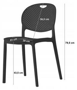 Supplies ISLAM jedálenská plastová stolička - biela