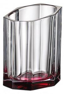 KRIŠTÁĽOVÁ VÁZA BOHEMIA BAZALT PINK BOTTOM 200MM