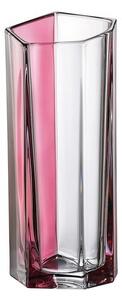 KRIŠTÁĽOVÁ VÁZA BOHEMIA BAZALT PINK LINE 300MM