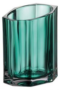 KRIŠTÁĽOVÁ VÁZA BOHEMIA BAZALT GREEN FULL 200MM