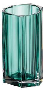 KRIŠTÁĽOVÁ VÁZA BOHEMIA BAZALT GREEN FULL 250MM