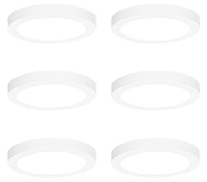 Sada 6 zapustených alebo povrchových bodových svetiel biela 18 cm vrátane LED 3-krokové stmievanie do tepla - Trans