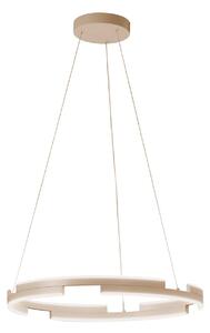 LED závesné svietidlo Circly, piesková farba, Ø 60 cm, kov,, Krémová / jantárovo žltá, Obývacia izba / jedáleň, kov, Moderný, Závesné svietidlo