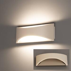LED nástenné svetlo Rio, šedá/piesková, šírka 23 cm, kov