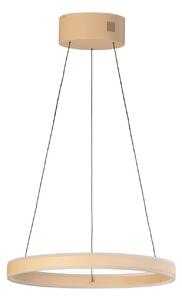 LED závesné svietidlo Silvio, Ø 50 cm, piesková farba, kov,, , Krémová / jantárovo žltá, Obývacia izba / jedáleň, kov, Moderný, Závesné svietidlo