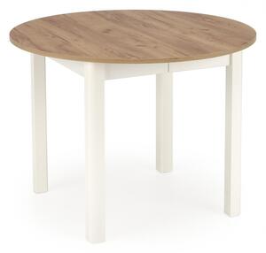 Okrúhly rozkladací stôl Gonvi 102-142x102 cm - dub craft / biely