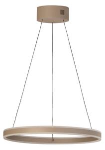 LED závesné svietidlo Silvio, Ø 60 cm, greige, kov,, Obývacia izba / jedáleň, kov, Moderný, Závesné svietidlo