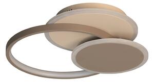 Stropné LED svetlo Tomo, šedá/piesková, 40 cm, kov,, Krémová / jantárovo žltá, Obývacia izba / jedáleň, kov, Moderný, Stropné svetlo
