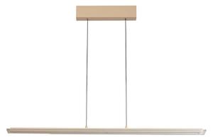LED závesné svietidlo Torvi, piesková/biela, dĺžka 115 cm,, Krémová / jantárovo žltá, Obývacia izba / jedáleň, kov, Moderný