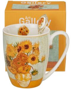 Porcelánový hrnček s lyžičkou Van Gogh Sunflowers 360 ml