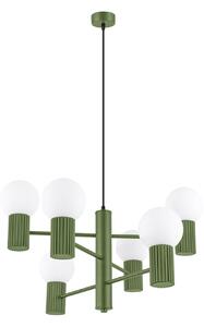 Luster Halo, 6x biele sklenené tienidlo, og