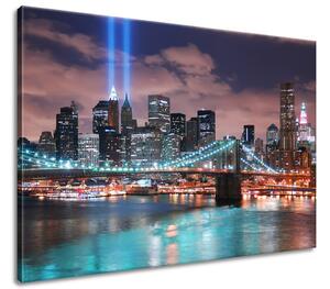 Gario Obraz na plátne Farebná panoráma Manhattanu New York Veľkosť: 100 x 70 cm