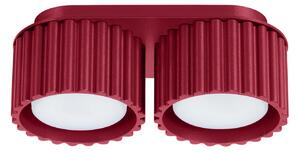 Stropné svietidlo Aura, 2x bordové hliníkové tienidlo, (6 cm)