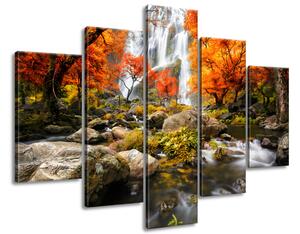 Gario Obraz na plátne Jesenný vodopád Veľkosť: 150 x 105 cm