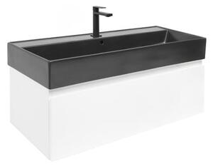 Kúpeľňová skrinka s umývadlom SAT B-WAY 99x30x45 cm biely lesk BWAY100WU2BB