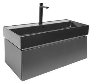 Kúpeľňová skrinka s umývadlom SAT Feel 100x30x46 cm antracit SATFEEL100ANTU3B