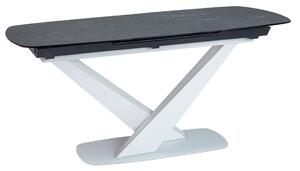 Signal Jedálenský stôl rozkladací CASSINO II biely mat/ceramic grafit