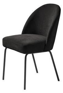 Jedálenská stolička Unique Furniture CRESTON čierna zamat 34680002