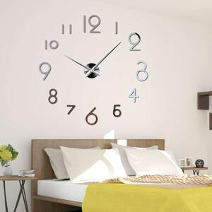 Nástenné hodiny do obývačky | ELISKA: Zrkadlo SILVER Farba čierna RAL 9005 80 cm 1166-107996 12S042