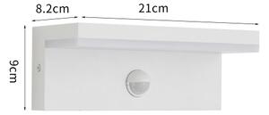 Brilagi -LED Vonkajšie nástenné svietidlo so senzorom TESSI LED/10W/230V biela IP54