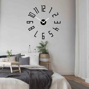 Štýlové nástenné hodiny do obývačky - PALLETE: Čierna Ral 9005 Čierne ručičky 2732-7326 X0018-Wall clock HEU-